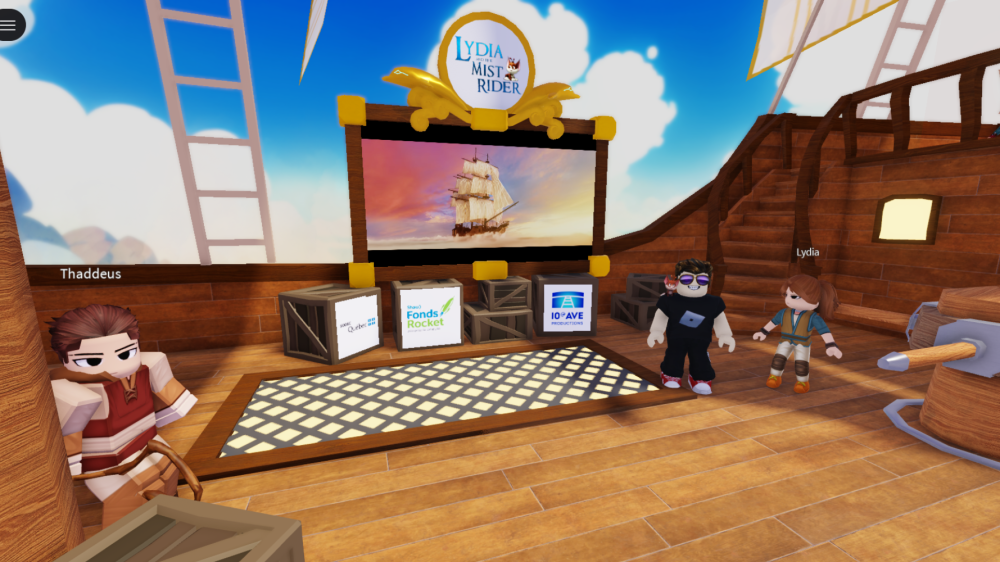 Fracterra propulse le cinéma d’ici sur Roblox:  Lydia et le vaisseau des tempêtes s’amarrent à cet univers
