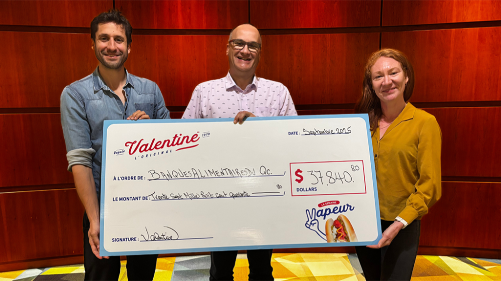 Valentine remet 37 840,80 $ aux Banques alimentaires du Québec!